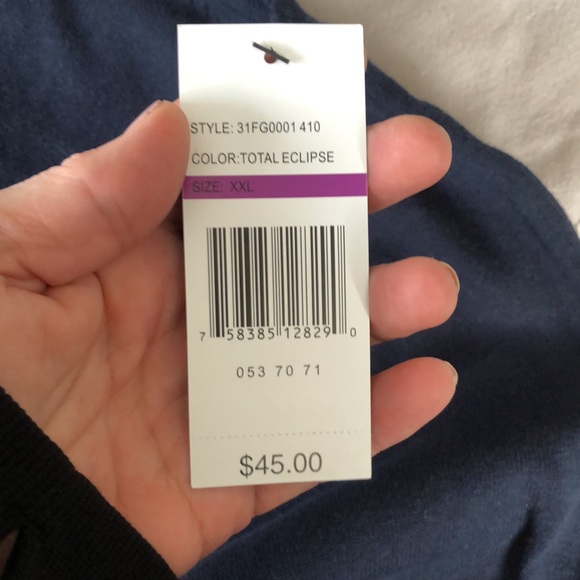 Men’s V-neck blue and grey cotton vest. Brand new with tags - Picture 4 of 5